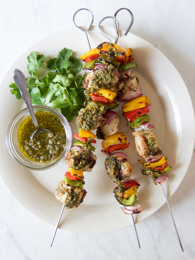 Grilled Chimichurri Chicken Skewers: Bursting with Flavor!