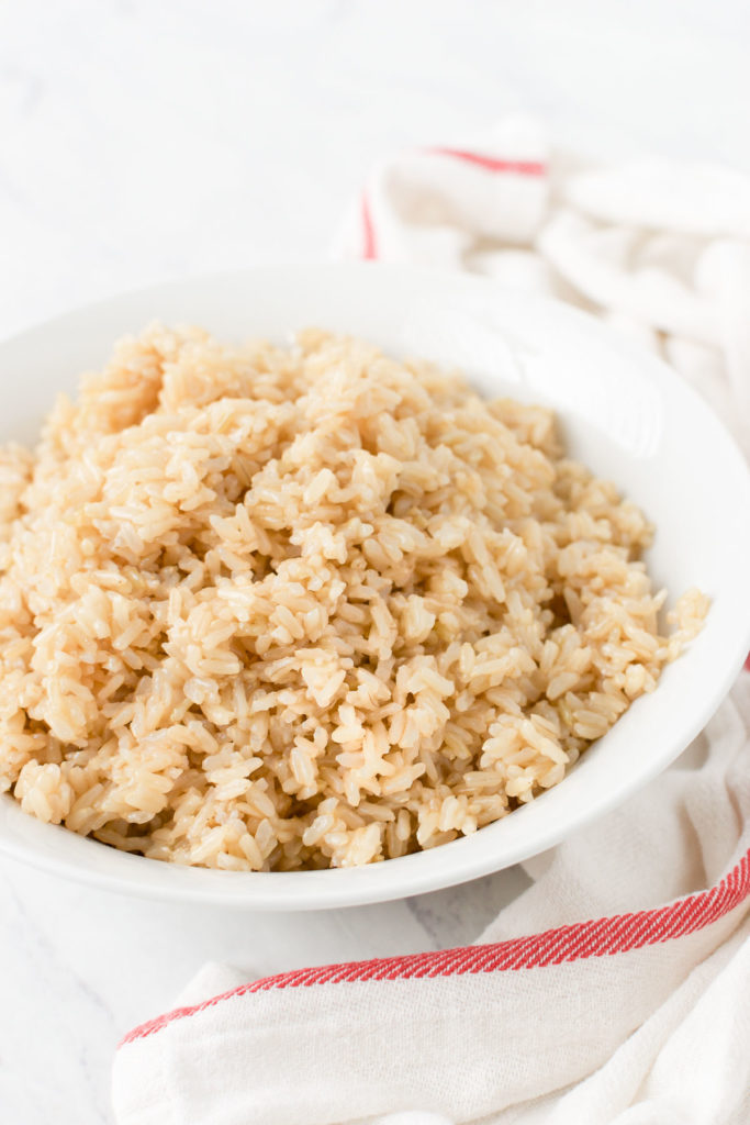 a bowl of instant pot brown rice