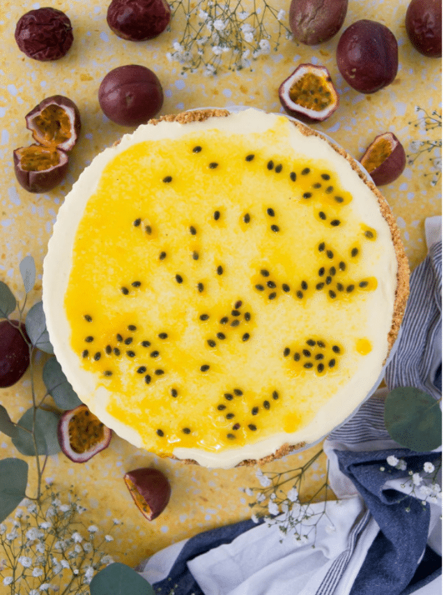 Tangy Sweetness: Easy No-Bake Passion Fruit Cheesecake Recipe